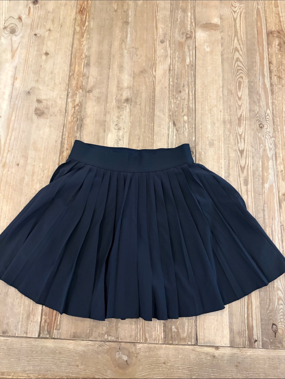 TNA Navy Pleated Skater Skirt